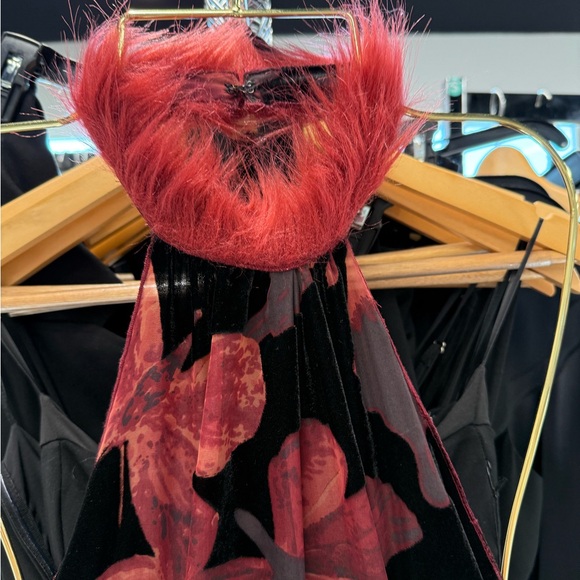 Kim Shui Butterfly Velvet Gown in Multi - Picture 8 of 14